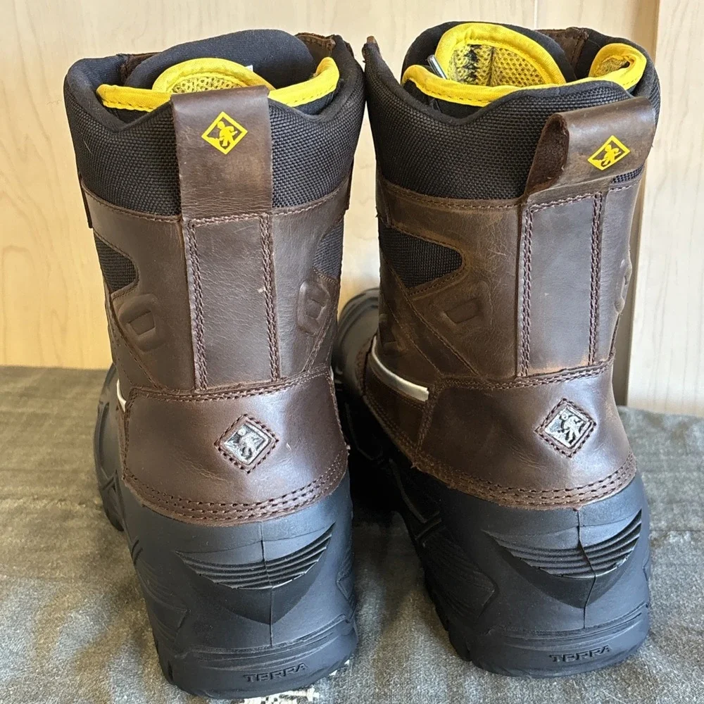 New Terra Crossbow XS‎ Work Boots Mens 10 Brown Insulated Safety ASTM F2413-18